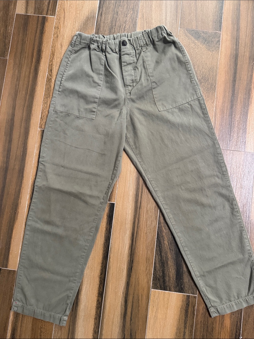 XiRENA Olive Green Elastic-Waist Chinos